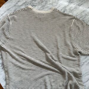 American Eagle Outfitters Black and White Striped Tee